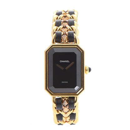 Chanel Stainless Steel Lambskin 20mm Chain Premiere Quartz Watch Gold S 1 of 8
