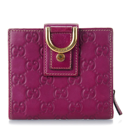 Gucci Guccissima D Ring Compact Wallet Purple 1 of 7