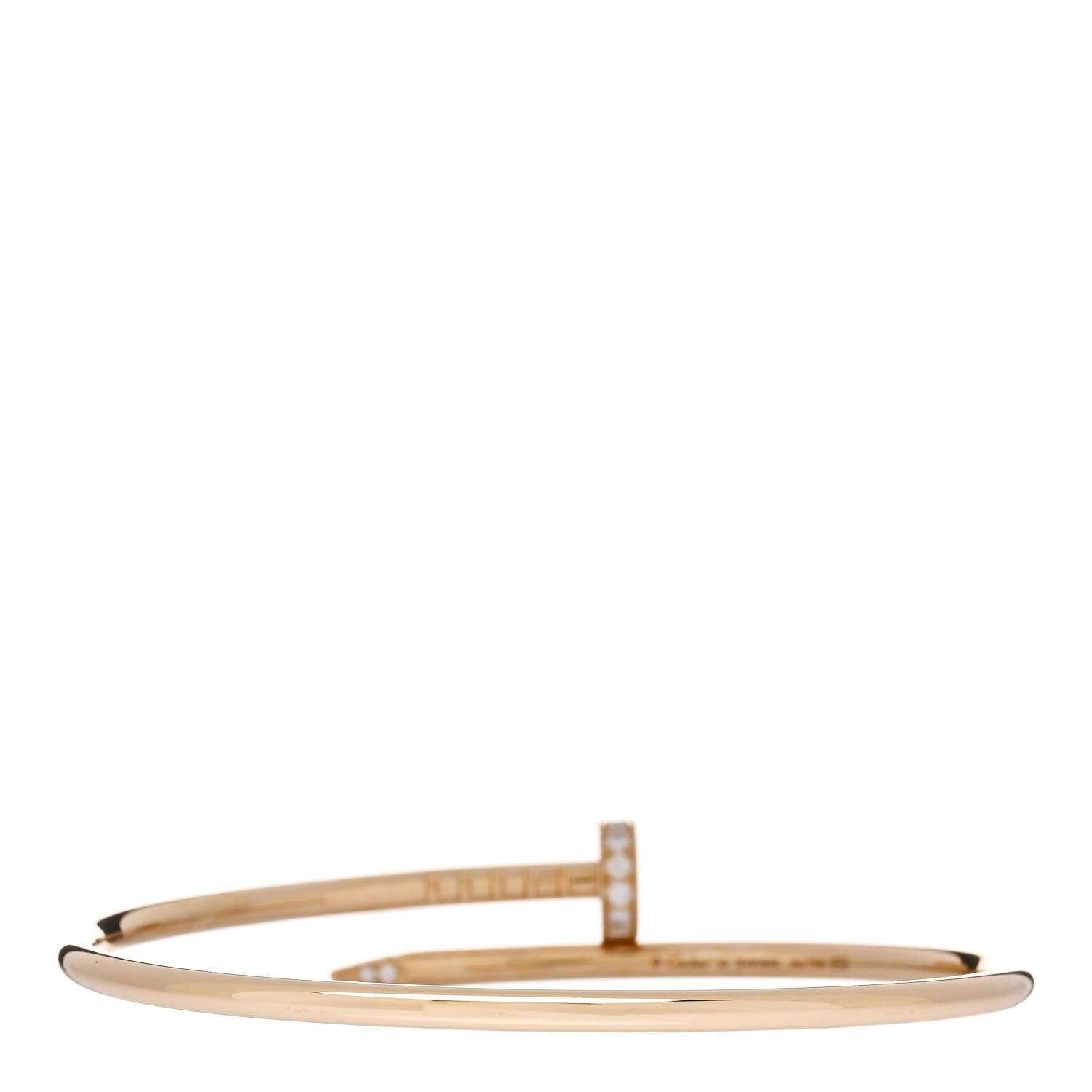 Cartier 18K Yellow Gold Diamond Small Juste Un Clou Bracelet 15 2 of 3