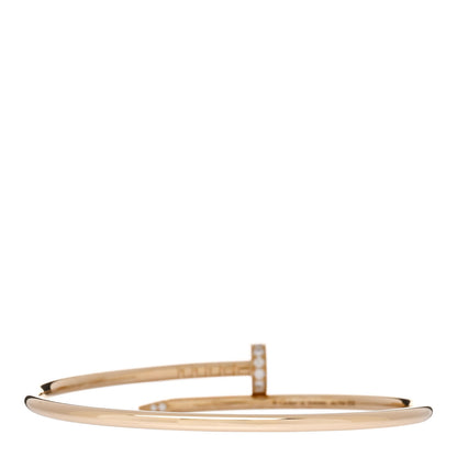 Cartier 18K Yellow Gold Diamond Small Juste Un Clou Bracelet 15 2 of 3