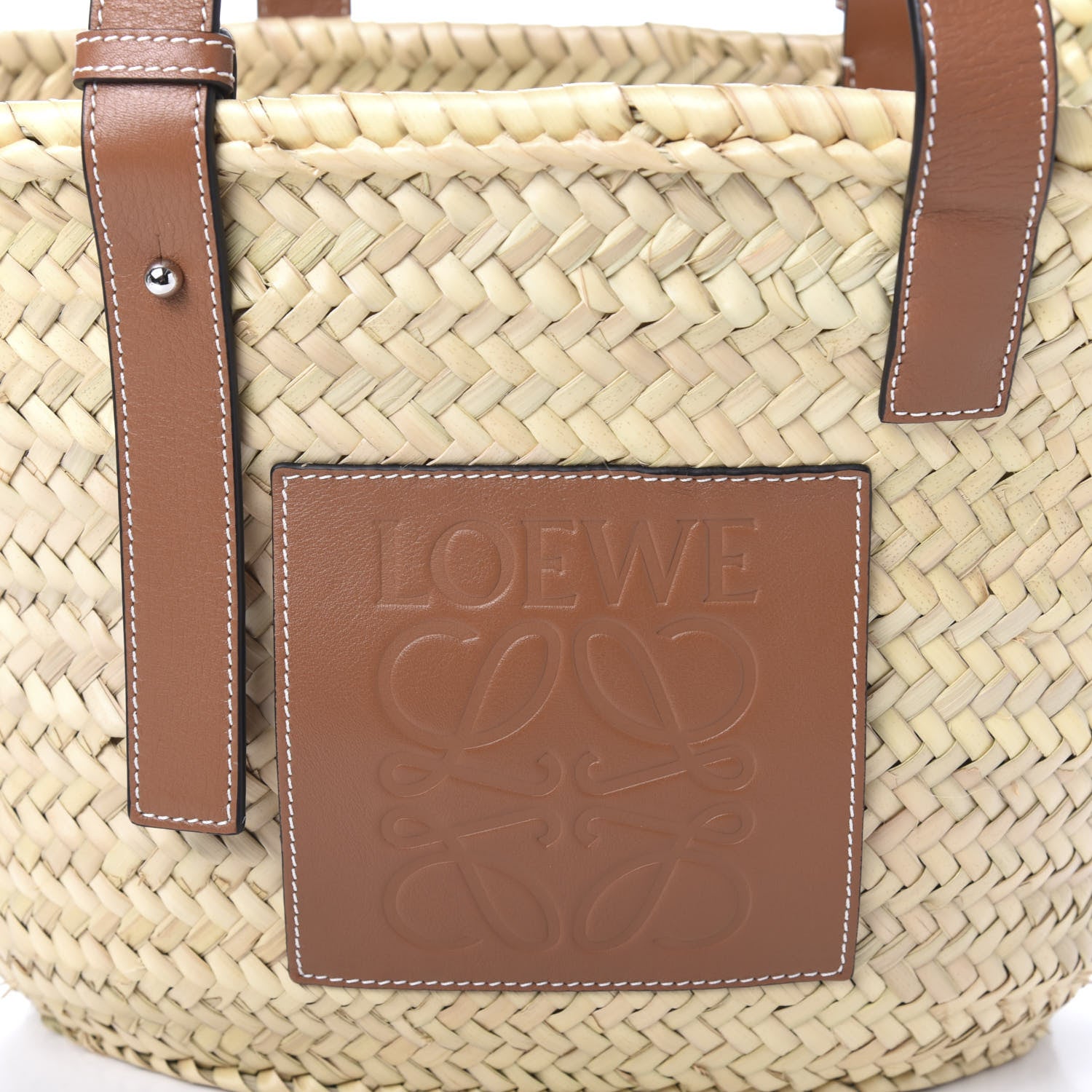 Loewe Raffia Large Basket Tote Bag Natural Tan 9 of 9