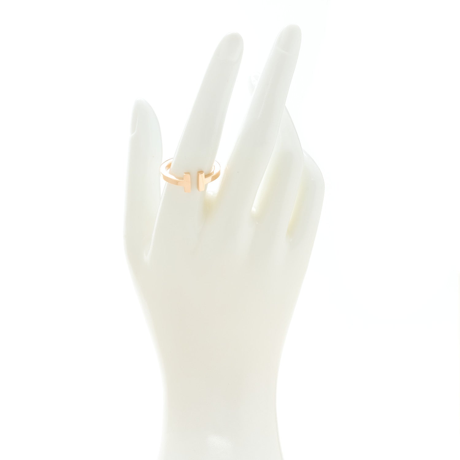 Tiffany 18K Rose Gold T Square Ring 59 8.75 2 of 7