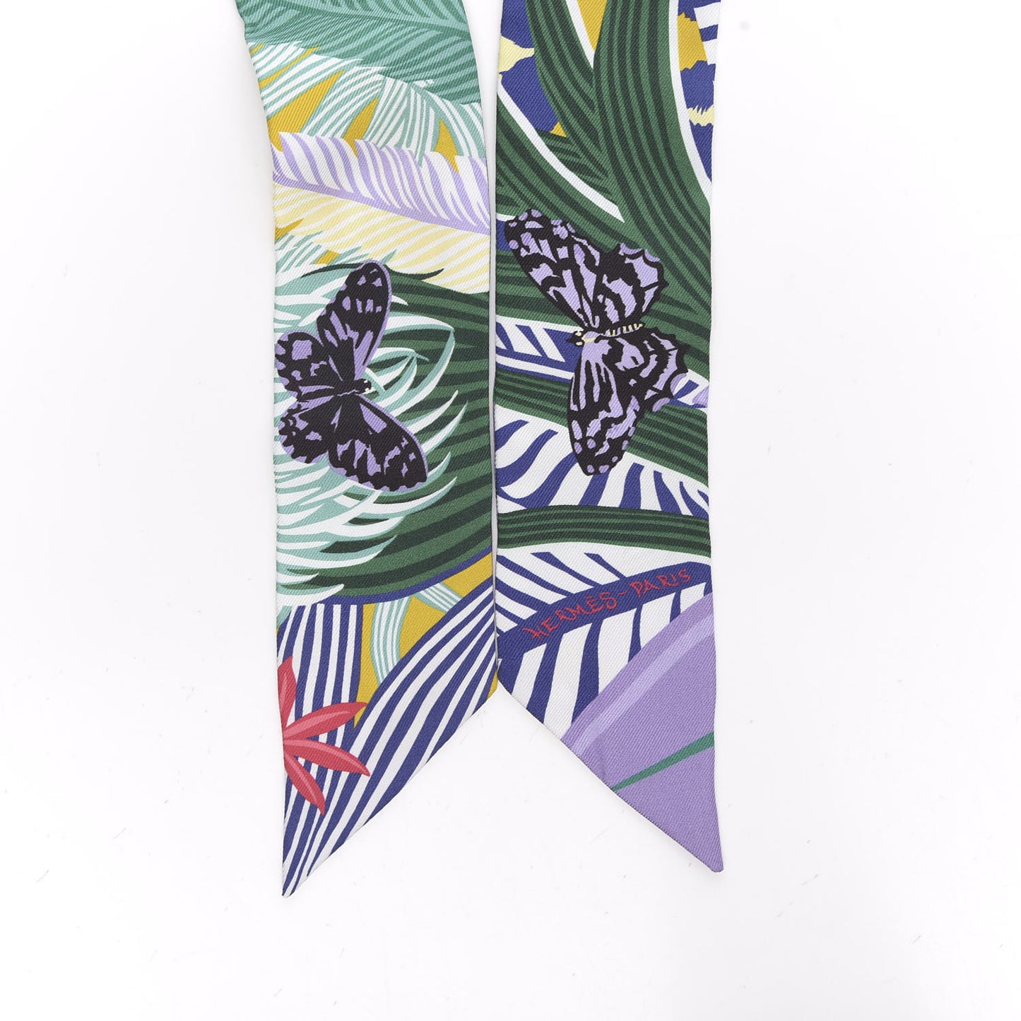 Silk Jaguar Quetzal Twilly Jaune Vert Mauve