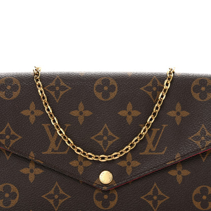 Louis Vuitton Monogram Pochette Felicie Chain Wallet Fuchsia 8 of 10
