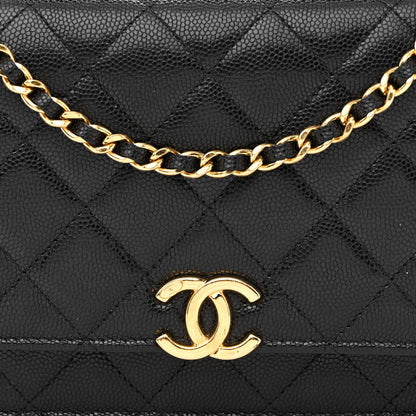 Chanel Caviar Quilted Coco First Wallet On Chain WOC Black 8 of 12