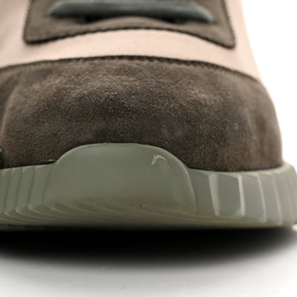 Hermes Technical Jersey Goatskin Suede Goatskin Bouncing Sneakers 39 Vert Toundra Vert Foret 9 of 10
