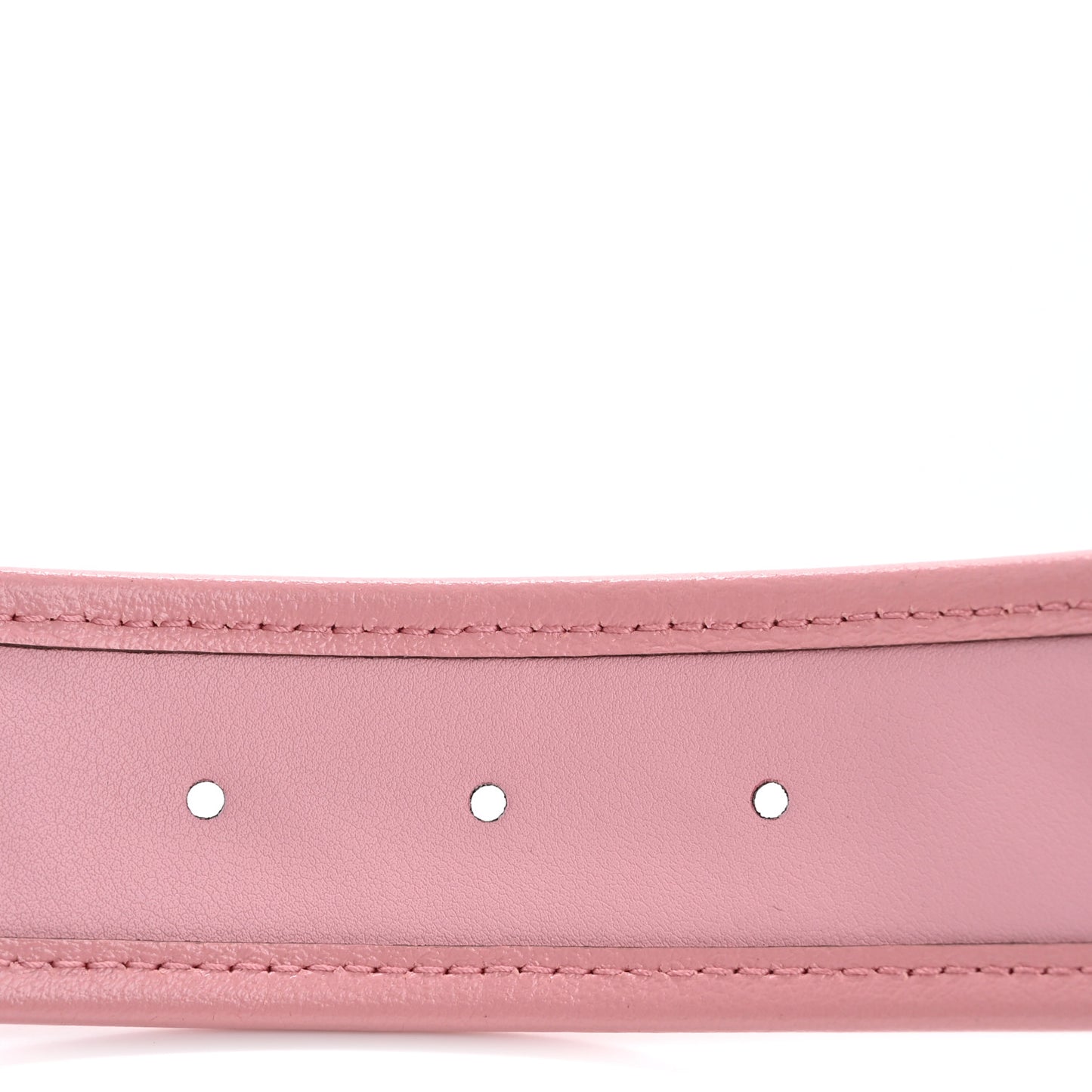 Vintage Effect Calfskin Matelasse Diagonal Enamel Double G 40mm Belt 75 30 Red Pink
