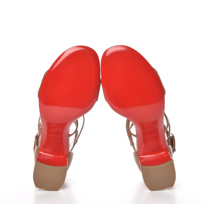 Christian Louboutin Calfskin Choca 55 Sandals 37.5 Brown 5 of 11