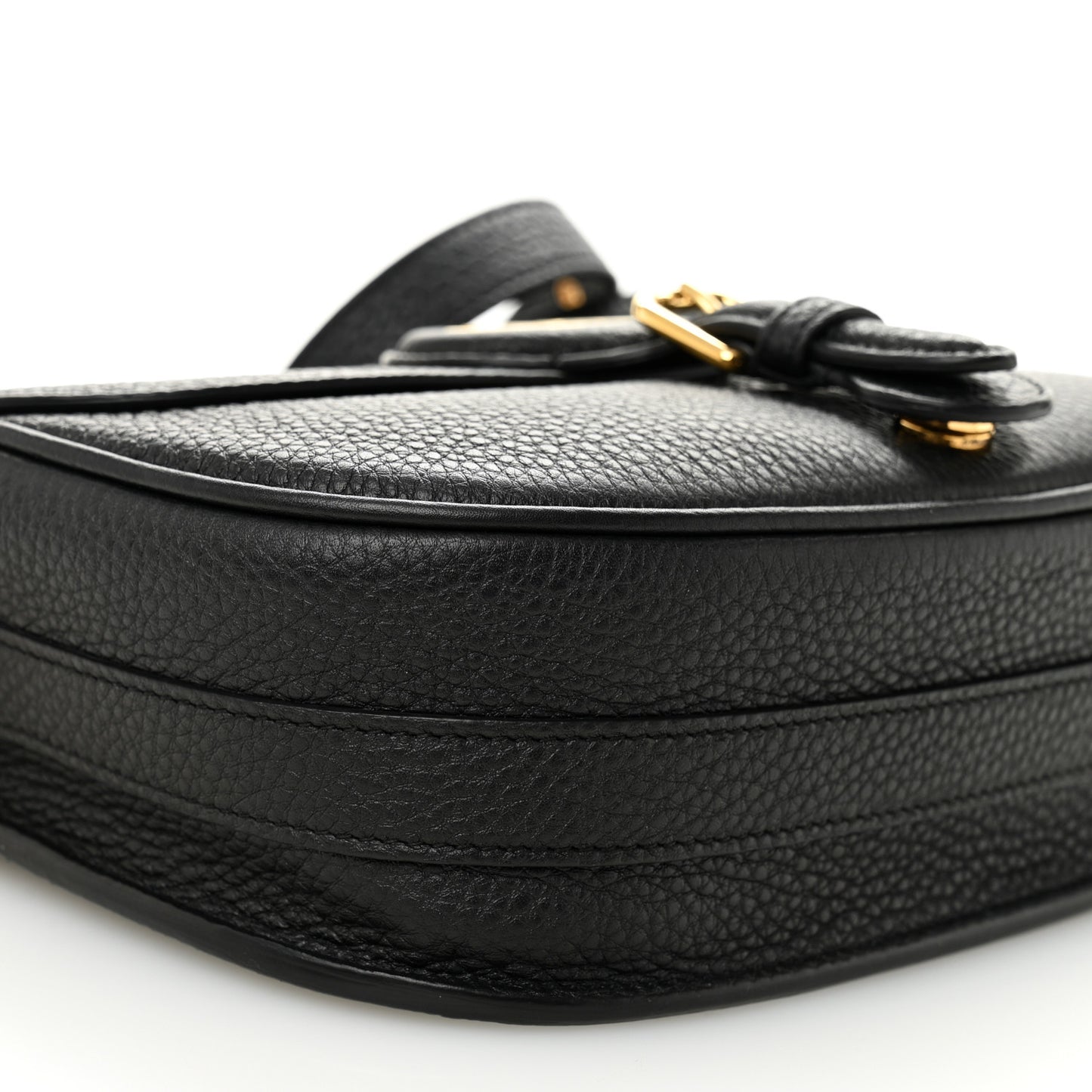 Grained Calfskin Medium Bobby Flap Black