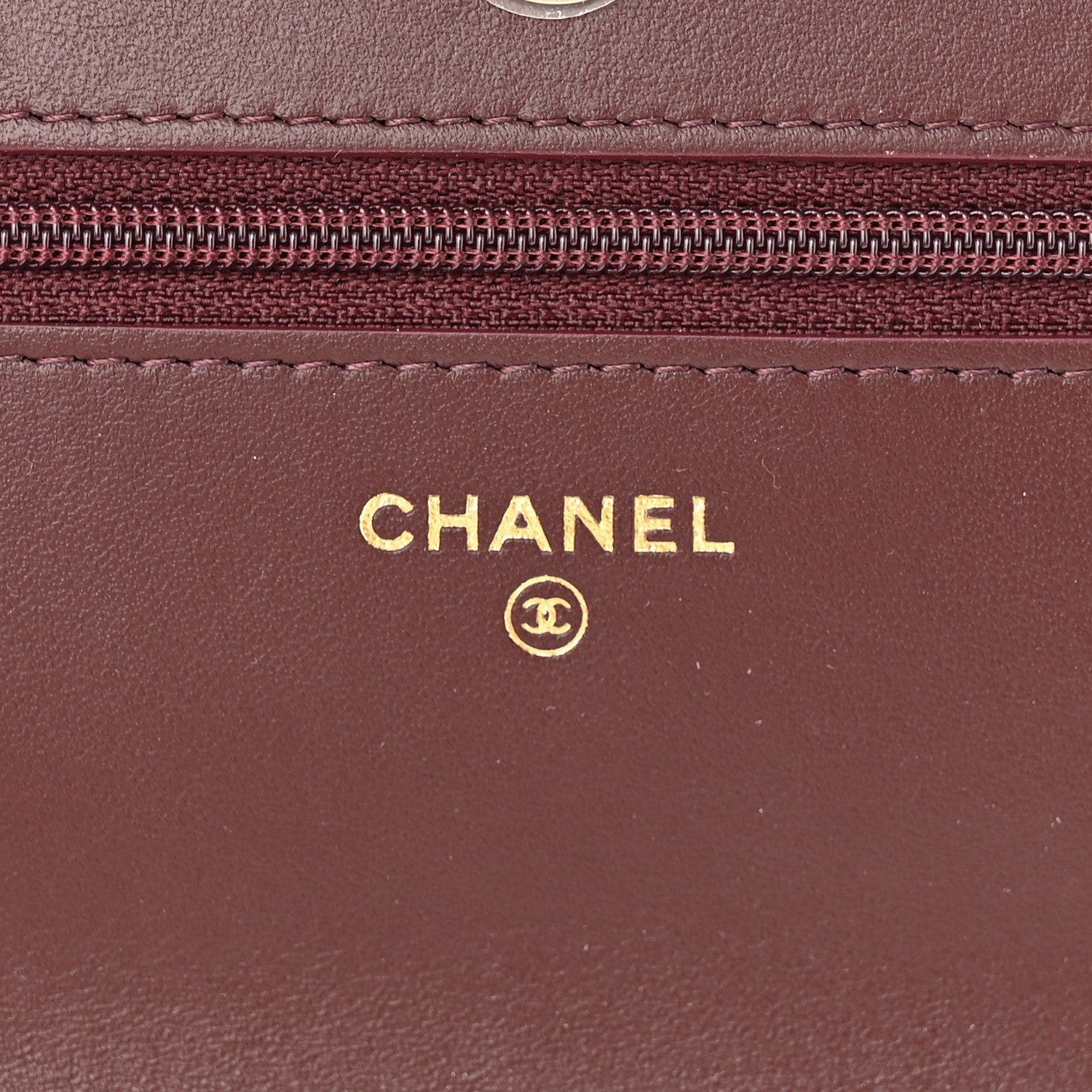Chanel Shiny Crumpled Calfskin Quilted Chanel 19 Wallet On Chain WOC Burgundy 6 of 12