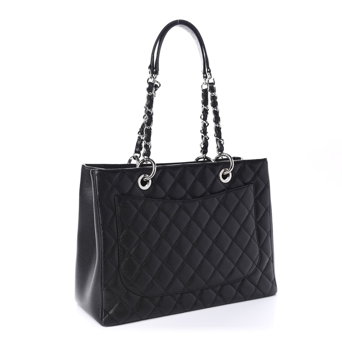 Caviar Quilted Grand Shopping Tote GST Black