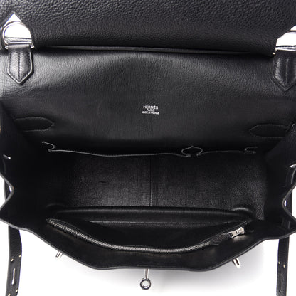 Hermes Taurillon Clemence Jypsiere 37 Black 5 of 12