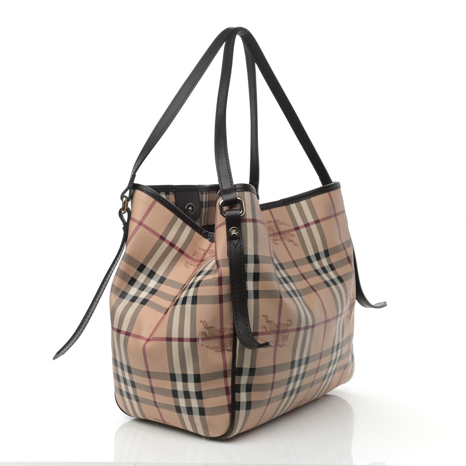 Burberry Haymarket Check Small Canterbury Tote Chocolate 4 of 11