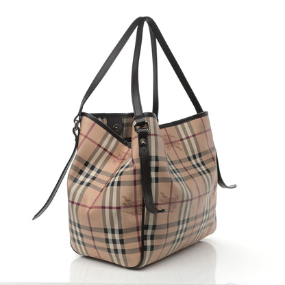 Burberry Haymarket Check Small Canterbury Tote Chocolate 4 of 11
