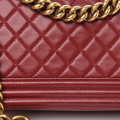 Chanel Lambskin Quilted Medium Boy Flap Red 12 of 16