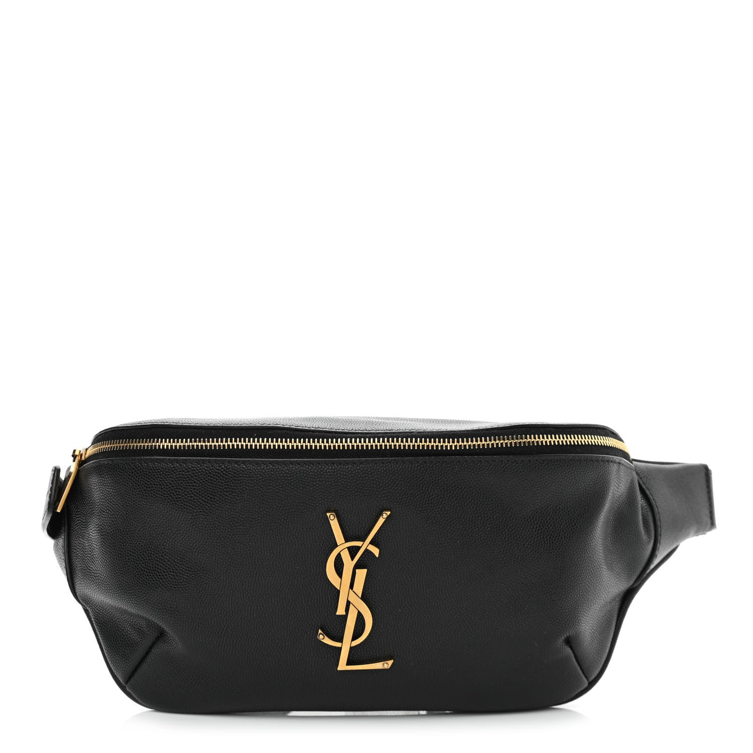 Saint Laurent Grain De Poudre Monogram Belt Bag Black 1 of 15