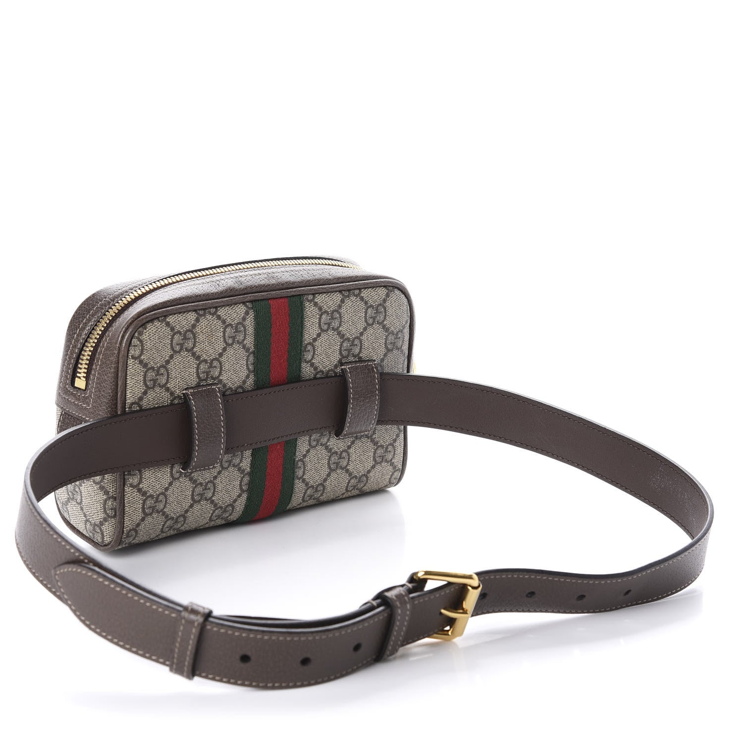 Gucci GG Supreme Monogram Web Small Ophidia Belt Bag 85 34 Dark Brown 3 of 11