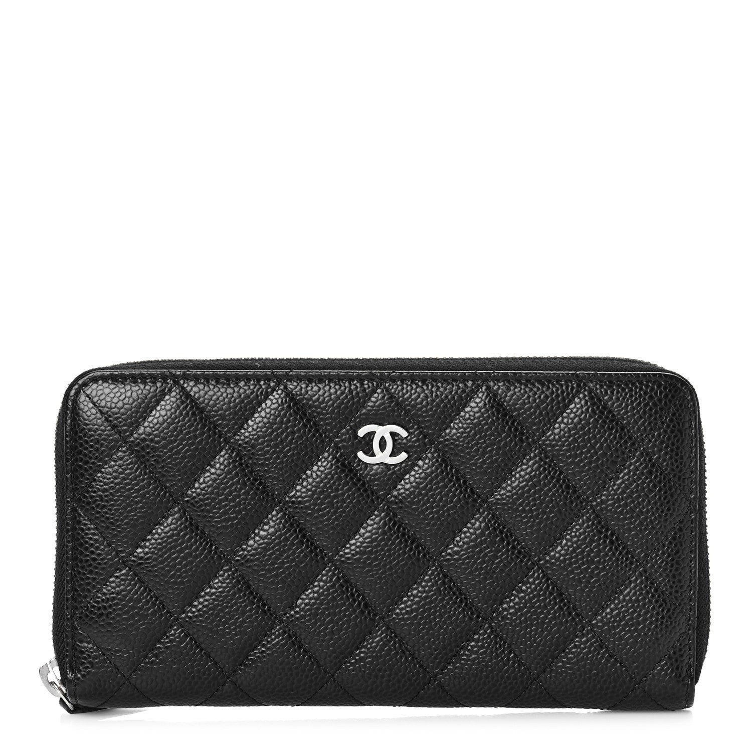 Chanel Caviar Quilted Large Gusset Zip Around Wallet Black 1 of 10