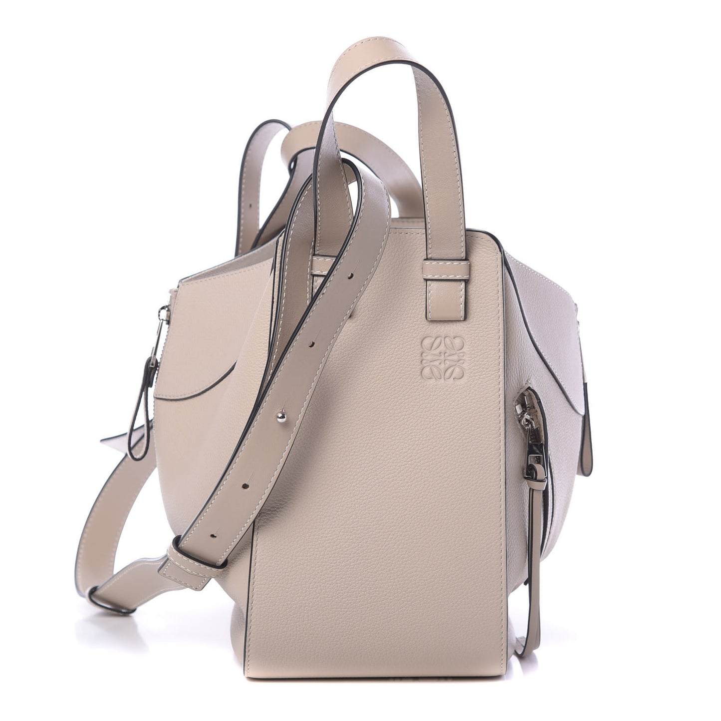 Calfskin Small Hammock Shoulder Bag Light Oat