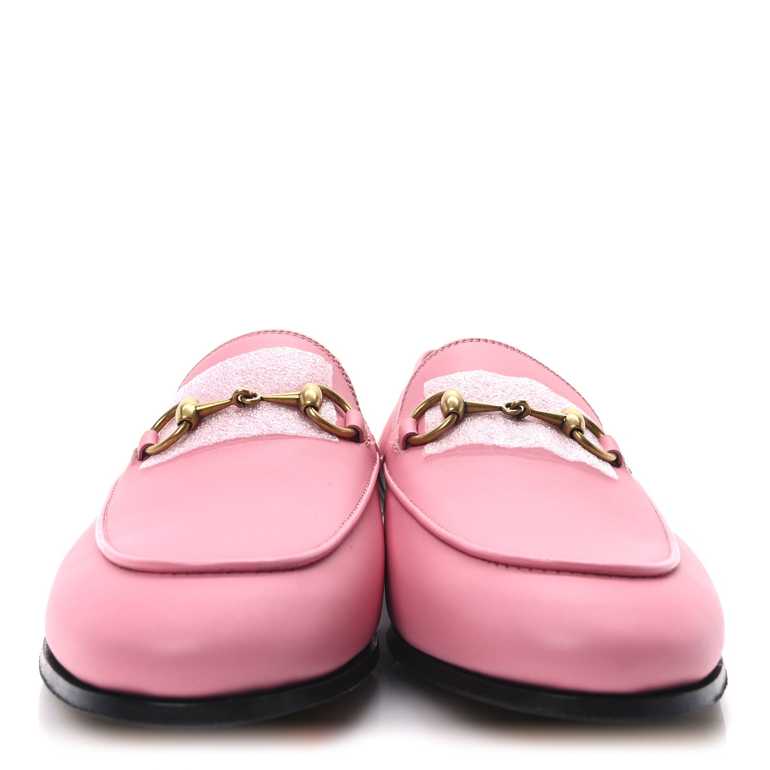 Gucci Betis Glamour Calfskin Womens Jordaan Loafers 37 Butterfly Pink 3 of 9