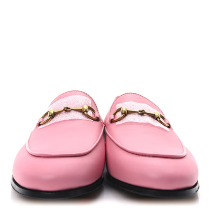 Gucci Betis Glamour Calfskin Womens Jordaan Loafers 37 Butterfly Pink 3 of 9
