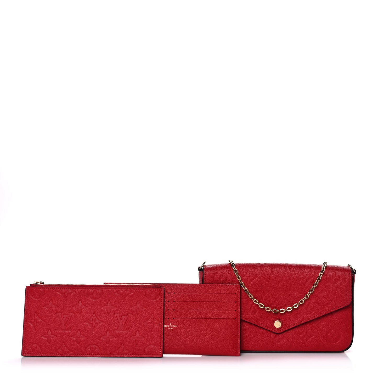 Empreinte Pochette Felicie Chain Wallet Scarlet