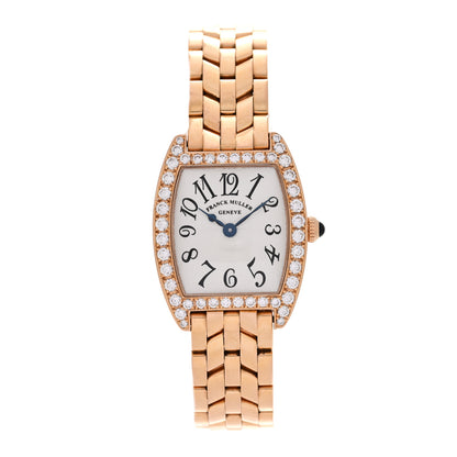 Franck Muller 18K Yellow Gold Diamond Bezel 23mm Cintree Curvex Quartz Watch 2215QZDP 1 of 5