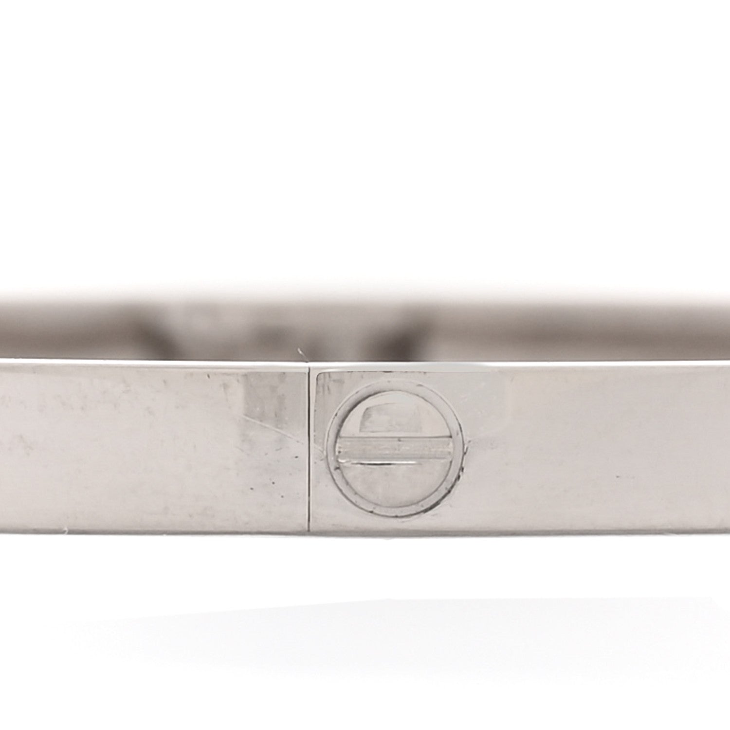 Cartier 18K White Gold Small LOVE Bracelet 18 5 of 8
