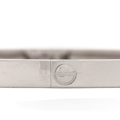 Cartier 18K White Gold Small LOVE Bracelet 18 5 of 8