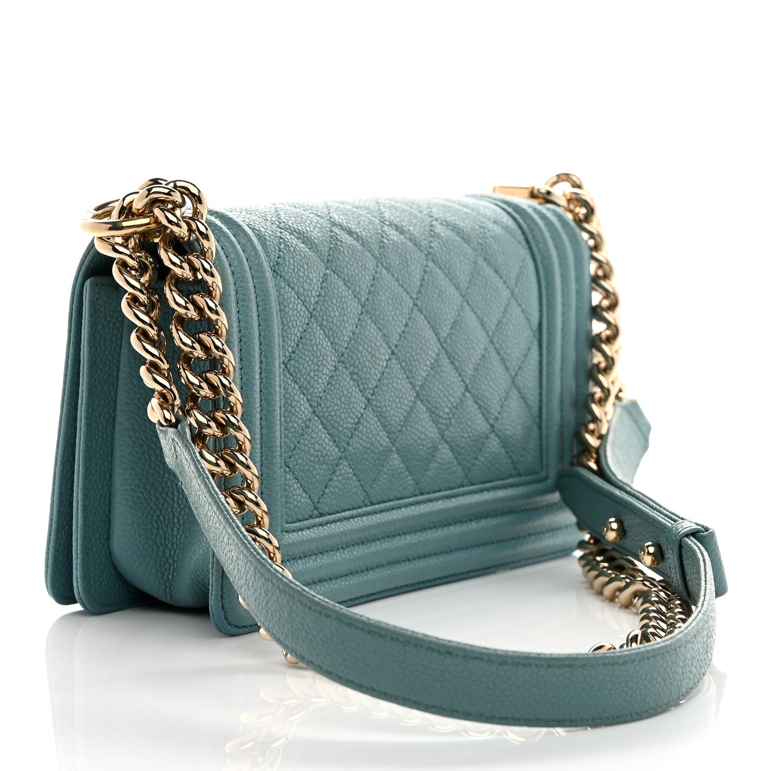 Chanel Caviar Quilted Small Boy Flap Light Blue 2 of 10