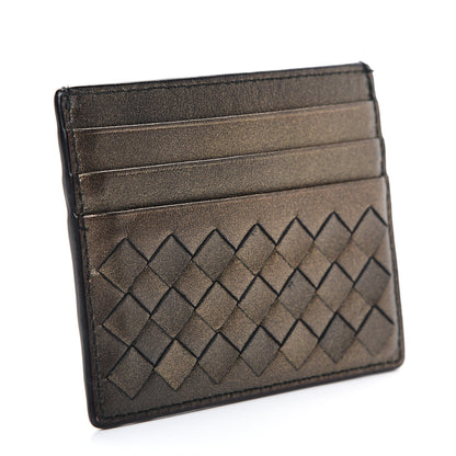 Bottega Veneta Nappa Intrecciato Card Case Dark Gold 2 of 7