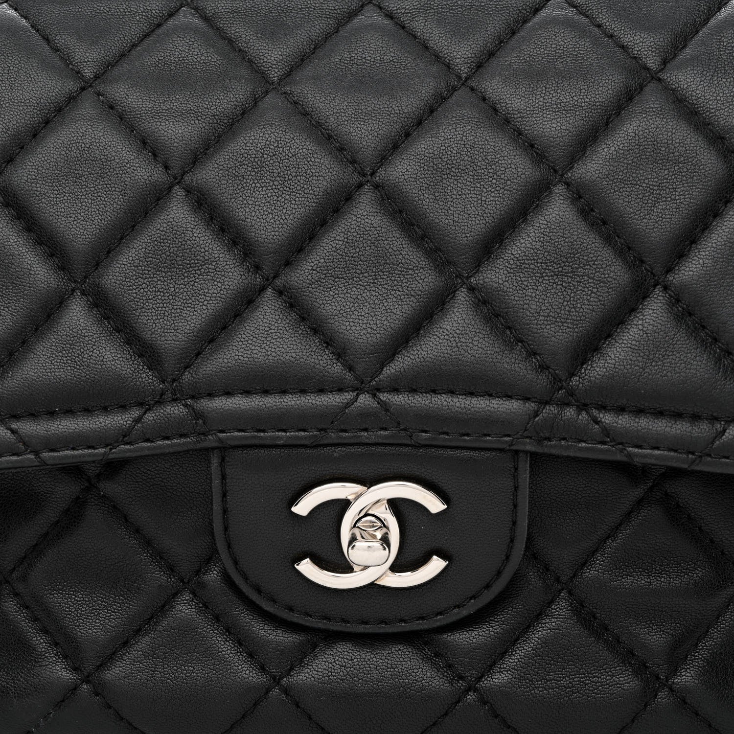 Chanel Lambskin Quilted Messenger Bag Black 8 of 15
