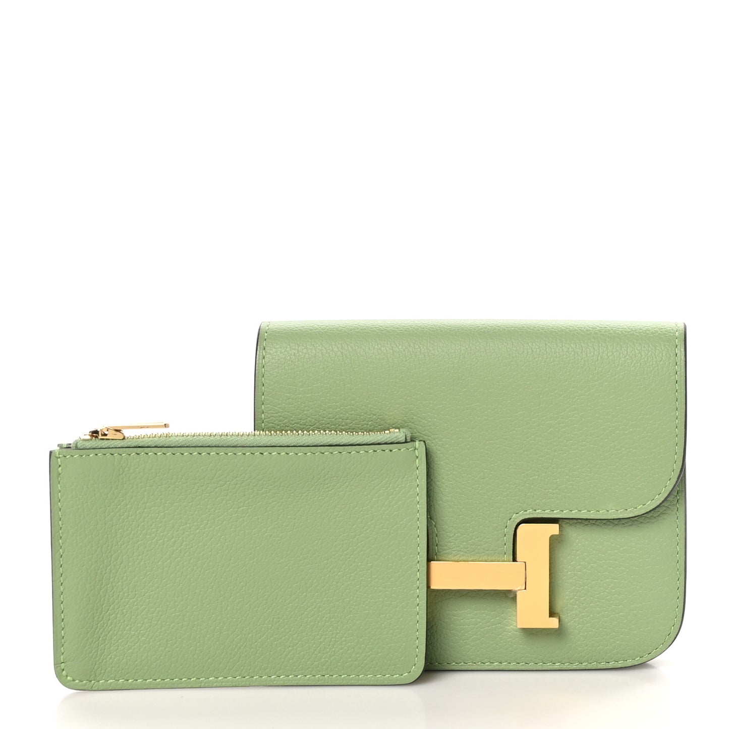 Evercolor Constance Slim Wallet Vert Criquet