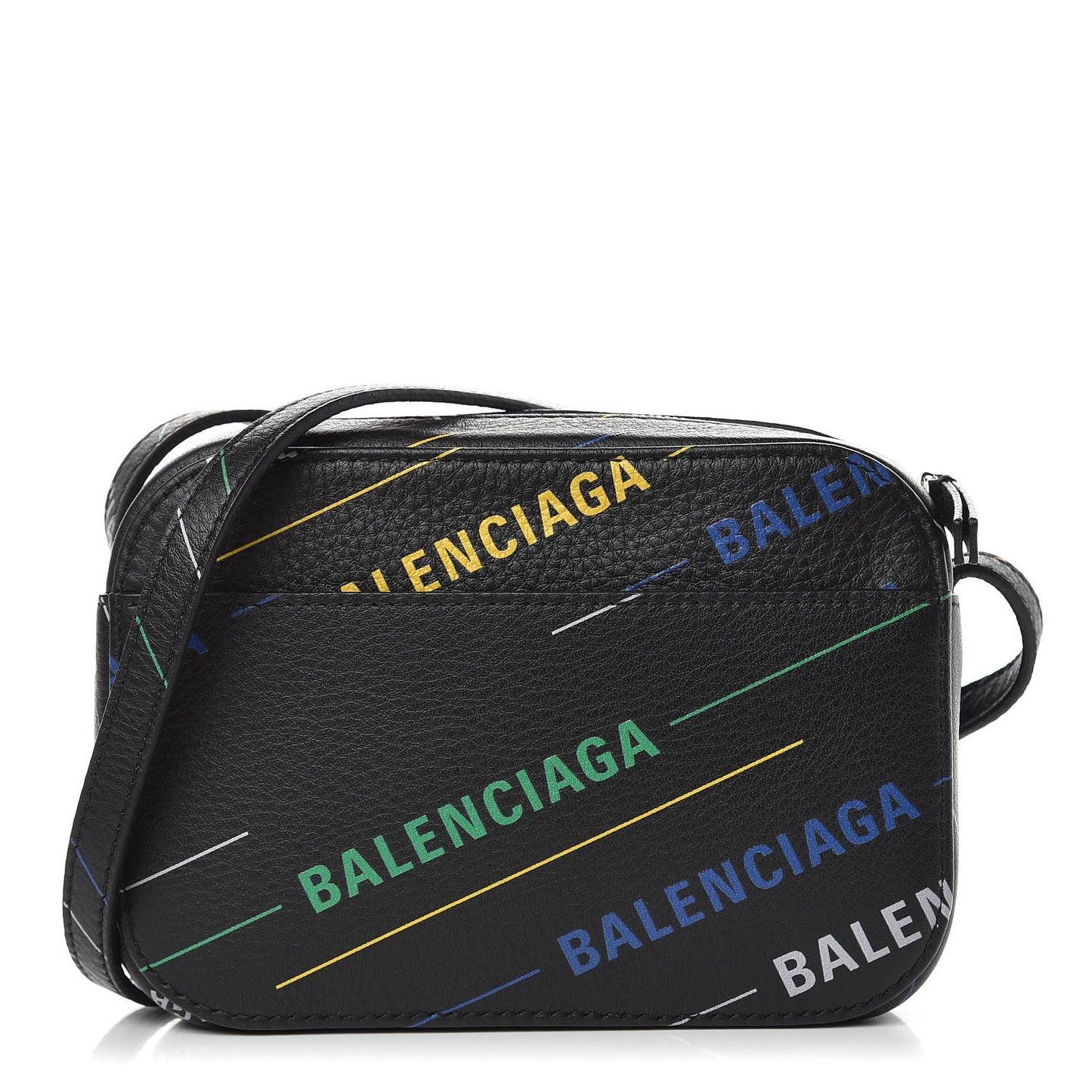 Calfskin Logo Print XS Everyday Camera Bag Black Multicolor