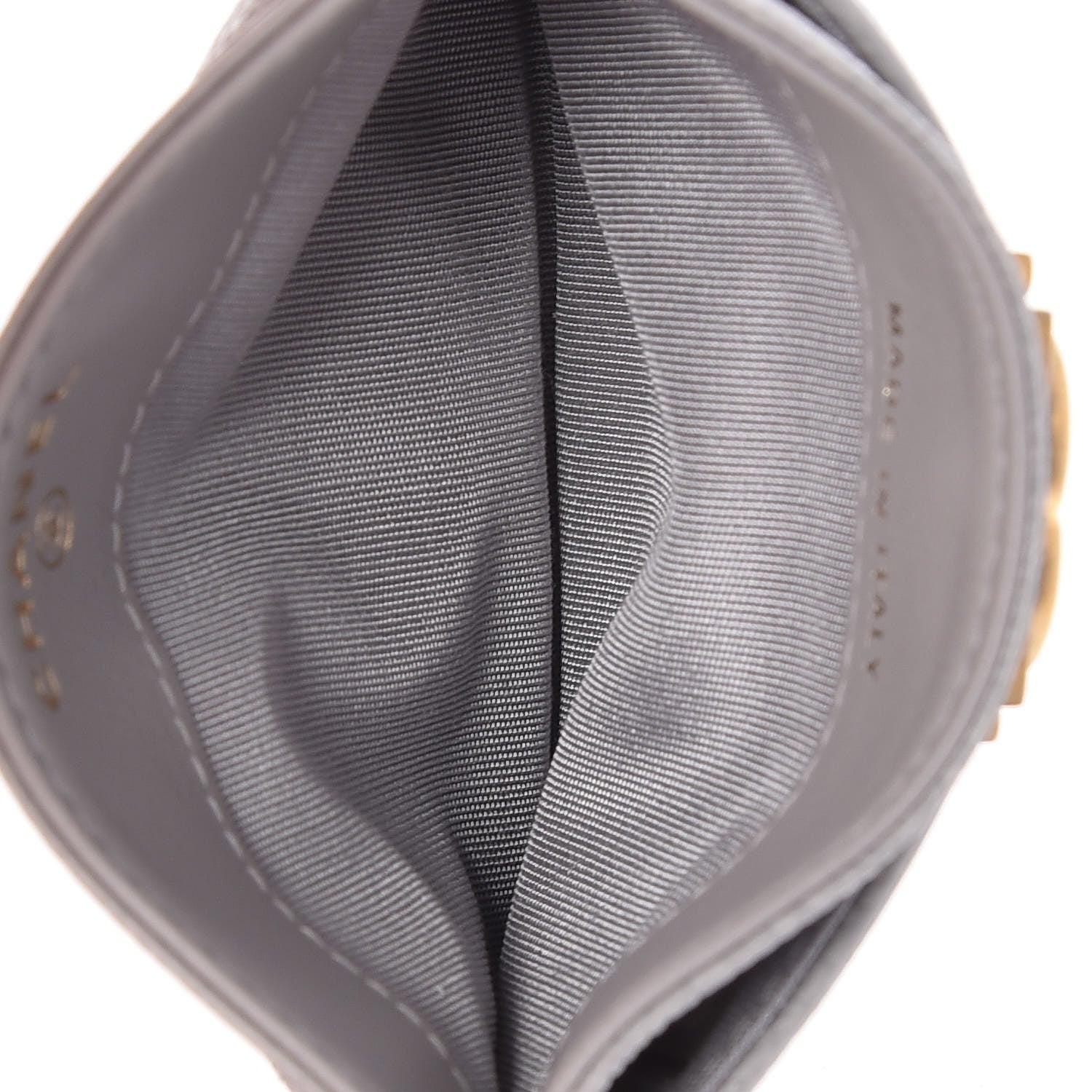 Chanel Caviar Quilted Boy Card Holder Grey 6 of 9