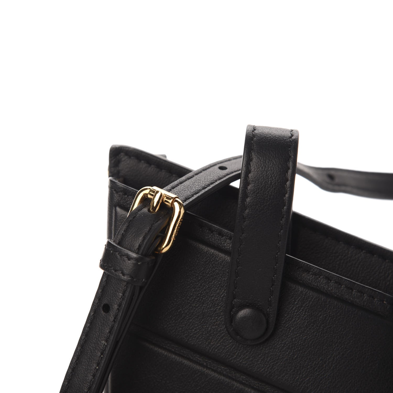 Fendi Vitello Grace 3 Pocket Mini Crossbody Bag Matte Black 10 of 11
