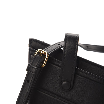 Fendi Vitello Grace 3 Pocket Mini Crossbody Bag Matte Black 10 of 11