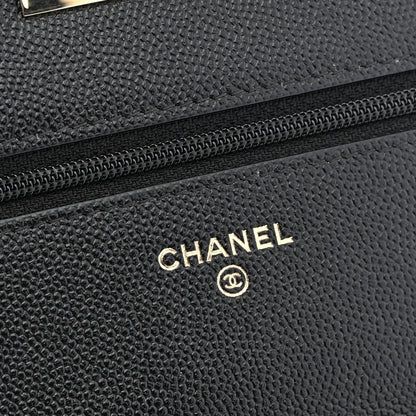 Chanel Caviar Quilted Golden Class Wallet On Chain WOC Black 6 of 12