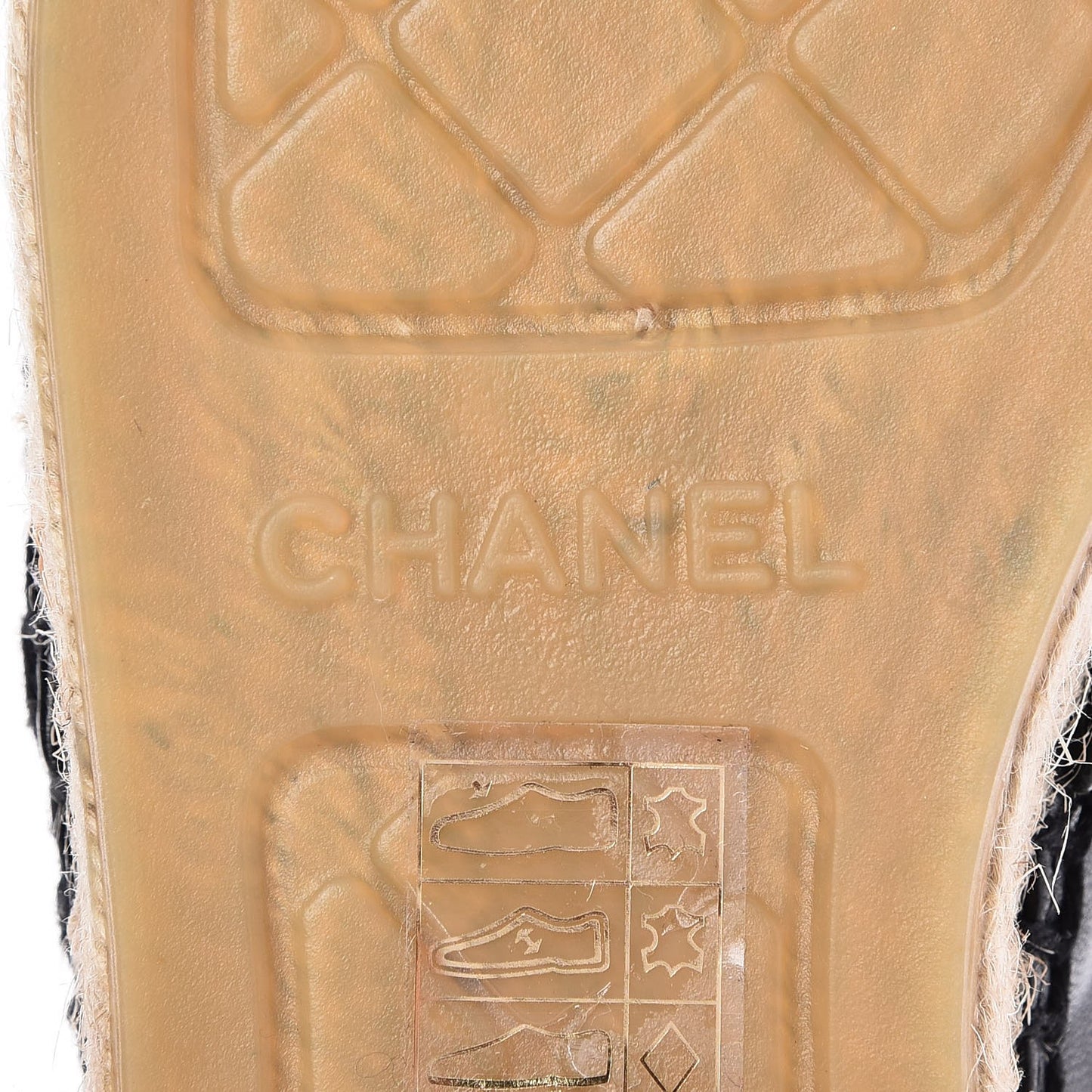 Lambskin Quilted CC Espadrilles 38 Black