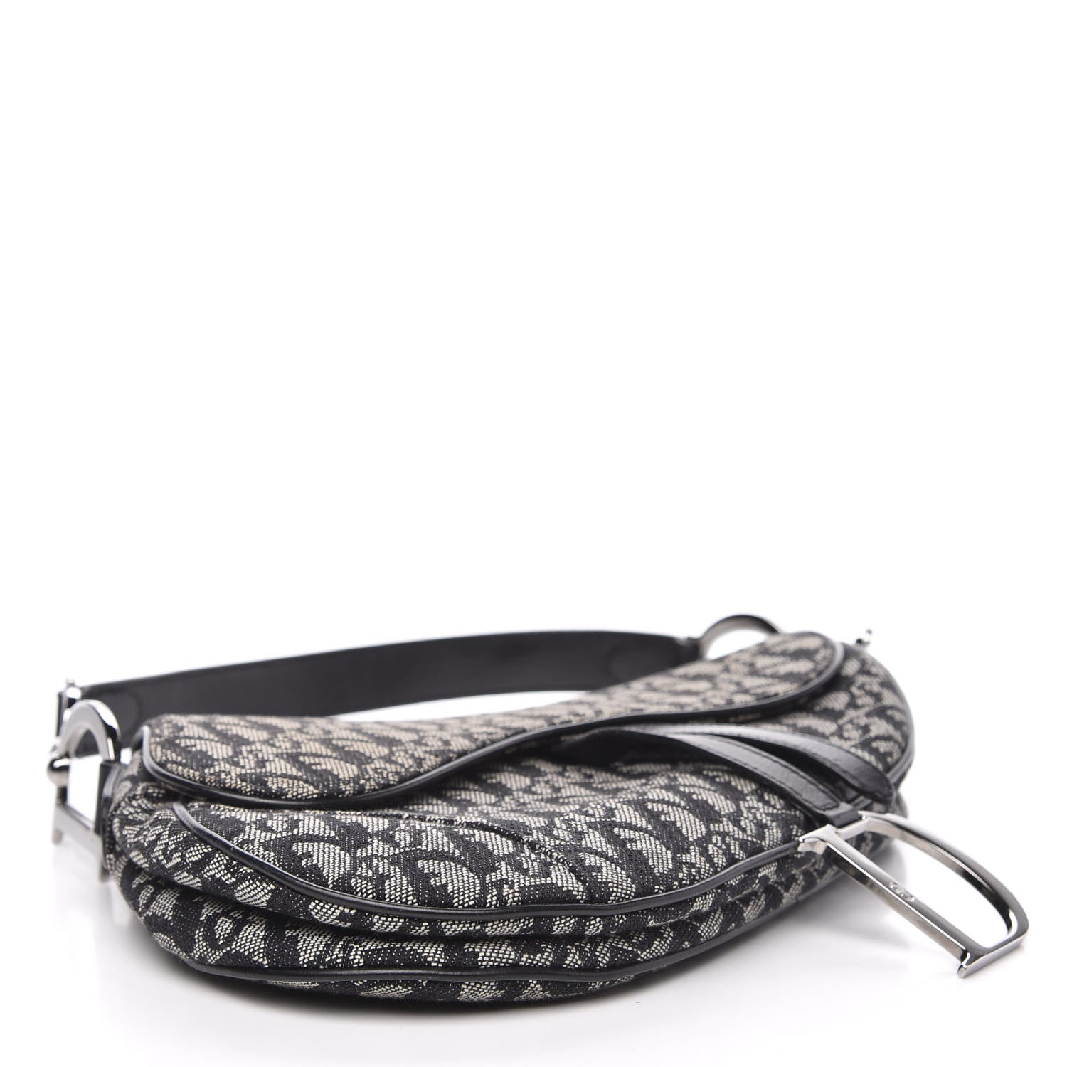 Christian Dior Monogram Saddle Bag Black 4 of 12