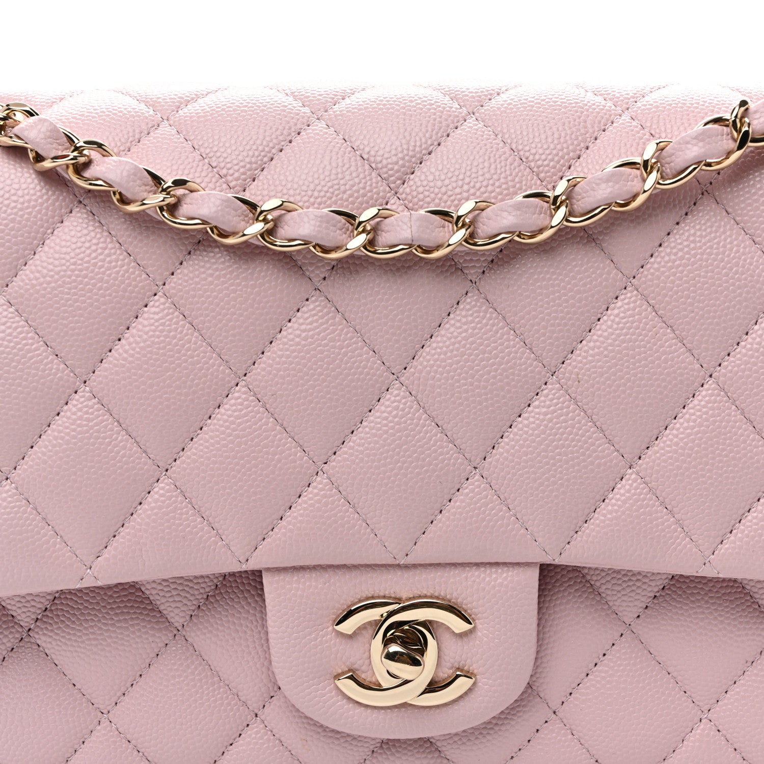 Chanel Caviar Quilted Medium Double Flap Light Pink 8 of 11