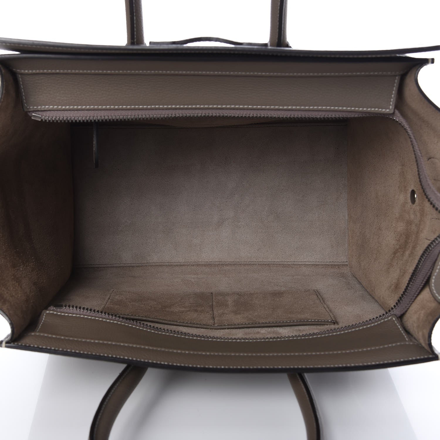 Celine Drummed Calfskin Mini Luggage Souris 5 of 6
