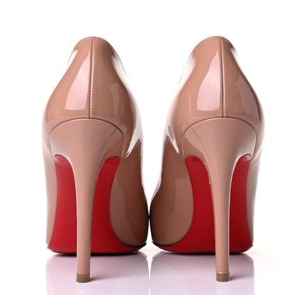 Christian Louboutin Patent Pigalle 100 Pumps 38.5 Nude 3 of 5