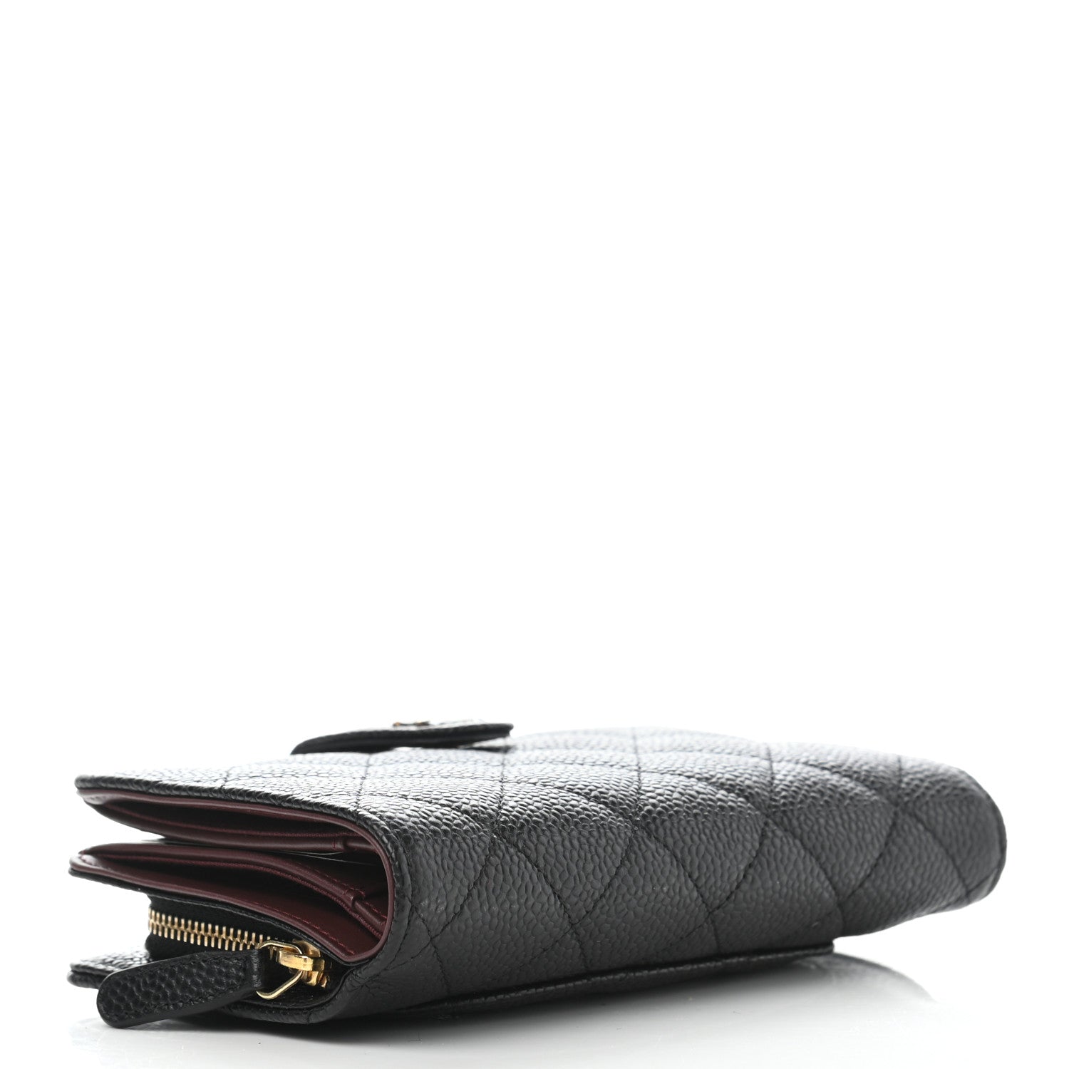 Chanel Caviar Quilted CC French Wallet Black 4 of 8