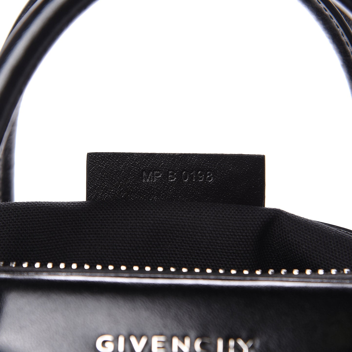 Shiny Lord Calfskin Small Antigona Black