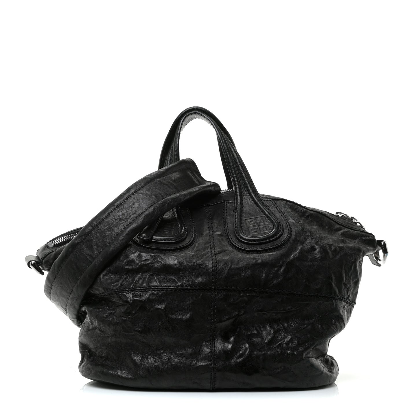 Wrinkled Lambskin Small Nightingale Black