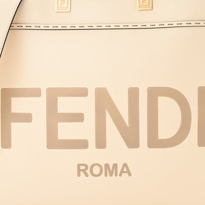 Fendi Vitello King Plexiglass Medium Fendi Sunshine Shopper Tote White Ice 7 of 9