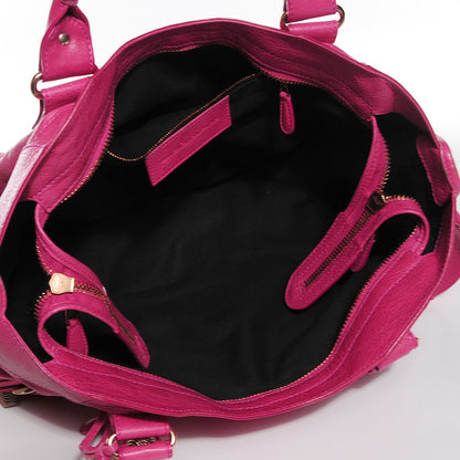 Balenciaga Agneau Giant 21 Rose Gold Hardware Part Time Cyclamen Fucsia 5 of 14