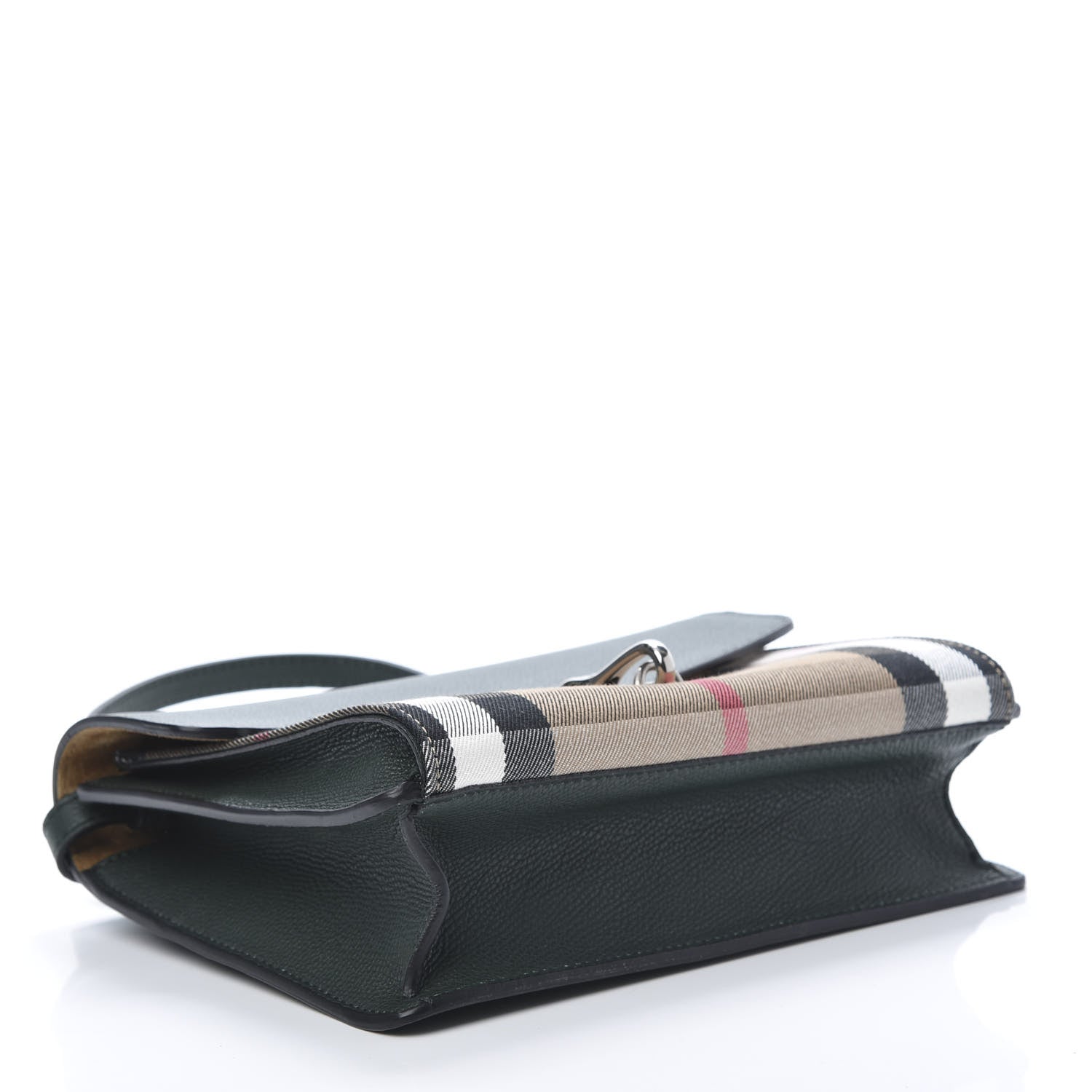 Burberry Derby Calfskin House Check Small Macken Crossbody Bag Dark Bottle Green 4 of 11