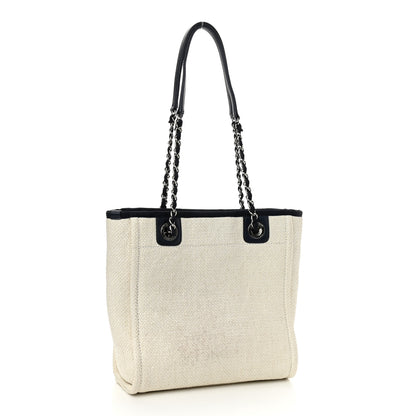 Chanel Mixed Fibers Mini Deauville Tote White 3 of 10